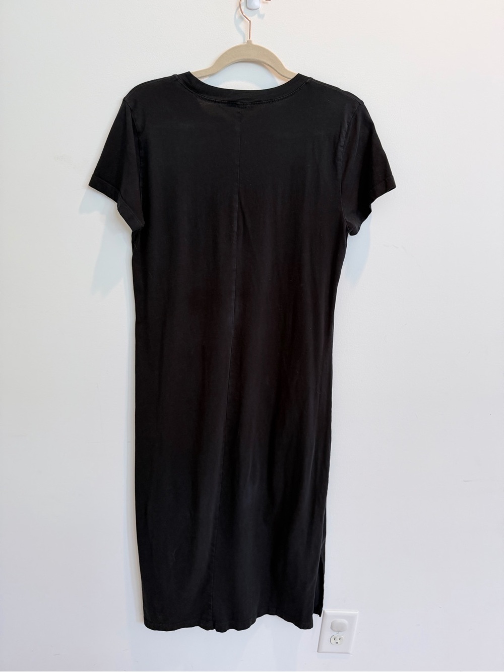 J. Crew Cotton Midi T Shirt Dress in Black, Size Medium - Picture 8 of 8